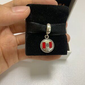 Pandora Peru flag Pendant charm Bracelet